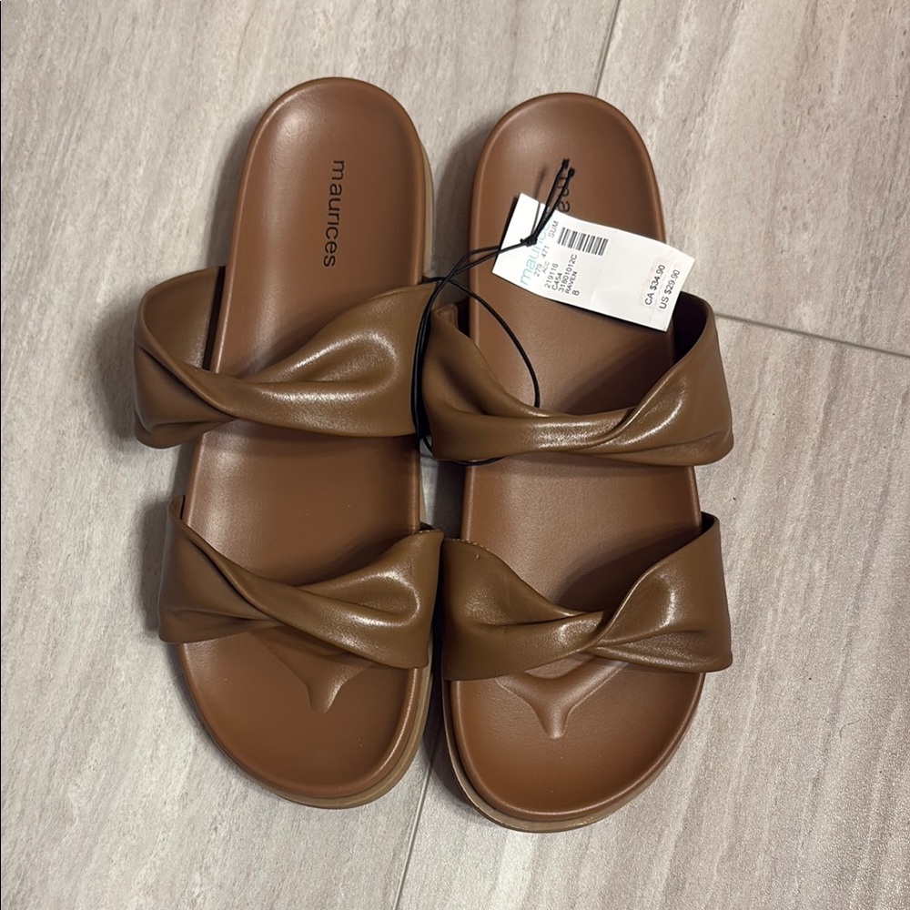 Maurices Brown Sandals Minimalist Design